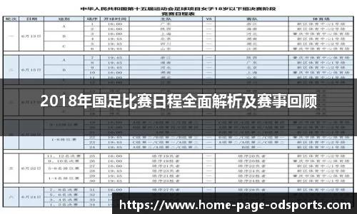 2018年国足比赛日程全面解析及赛事回顾